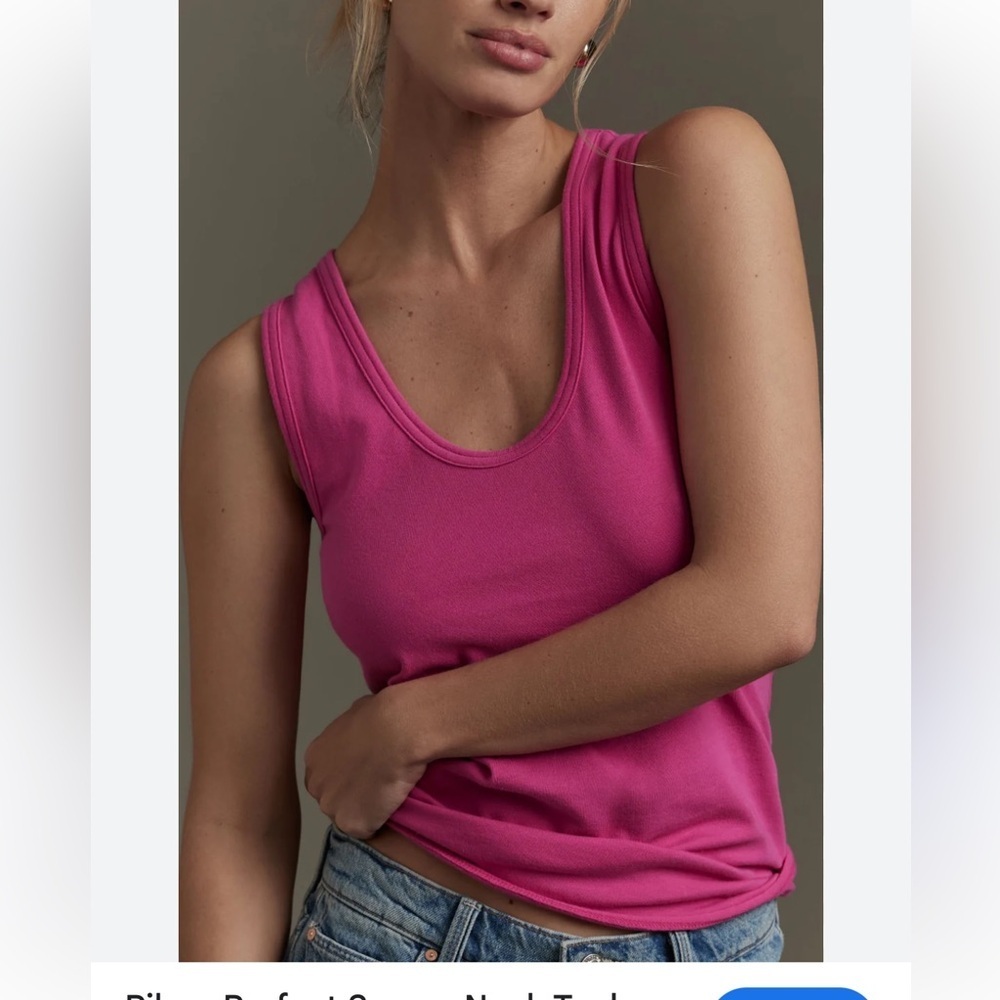 Pilcro Perfect Scoop Neck XS Women's Pink Sleeveless Top NWT Pink